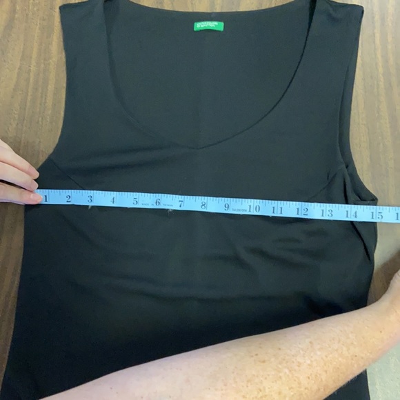 Benetton black sheer long dress small/med - Picture 7 of 9